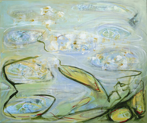 Wassertropfensymphonie by Judith Riemer, Painting for Sale on Select