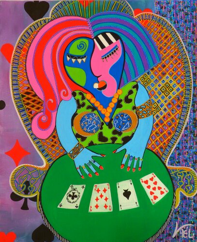 La Diseuse de bonnes aventures by Kaël, Painting for Sale on Select
