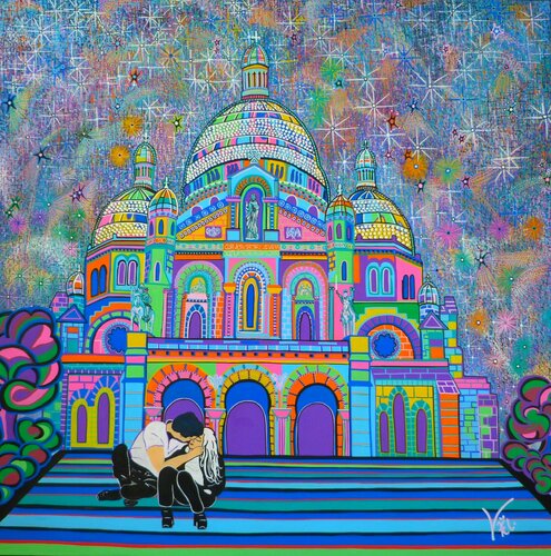 Idylle au Sacré-Coeur by Kaël, Painting for Sale on Select