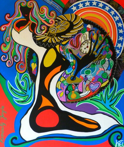 Feminity jungle by Kaël, Painting for Sale on Select