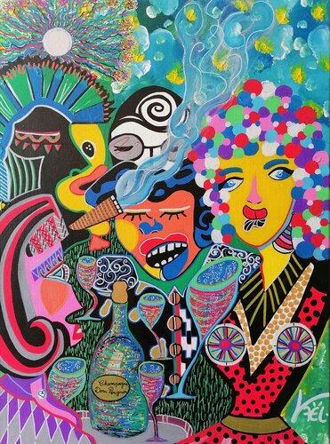 Quinqua Fiesta by Kaël, Painting for Sale on Select