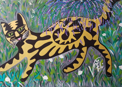 Matou au soleil by Kaël, Painting for Sale on Select