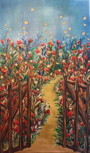 Le chant des papillons by Kaël, Painting for Sale on Select