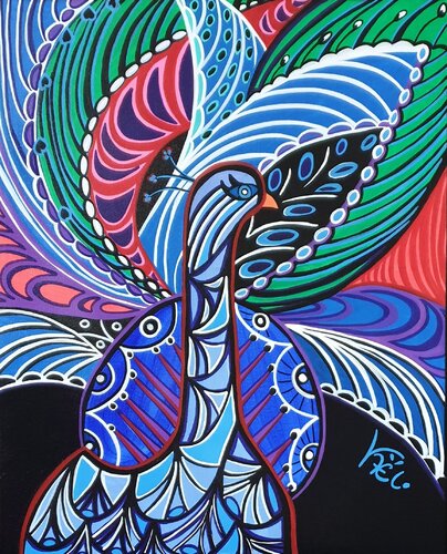 Monsieur Le paonpapillon by Kaël, Painting for Sale on Select
