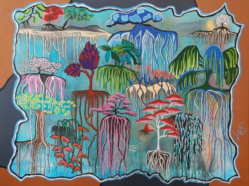 Les Ames Atoll by Kaël, Painting for Sale on Select