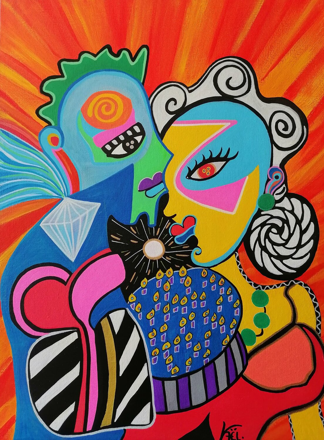 Happy Birthday Kaël Original painting for sale