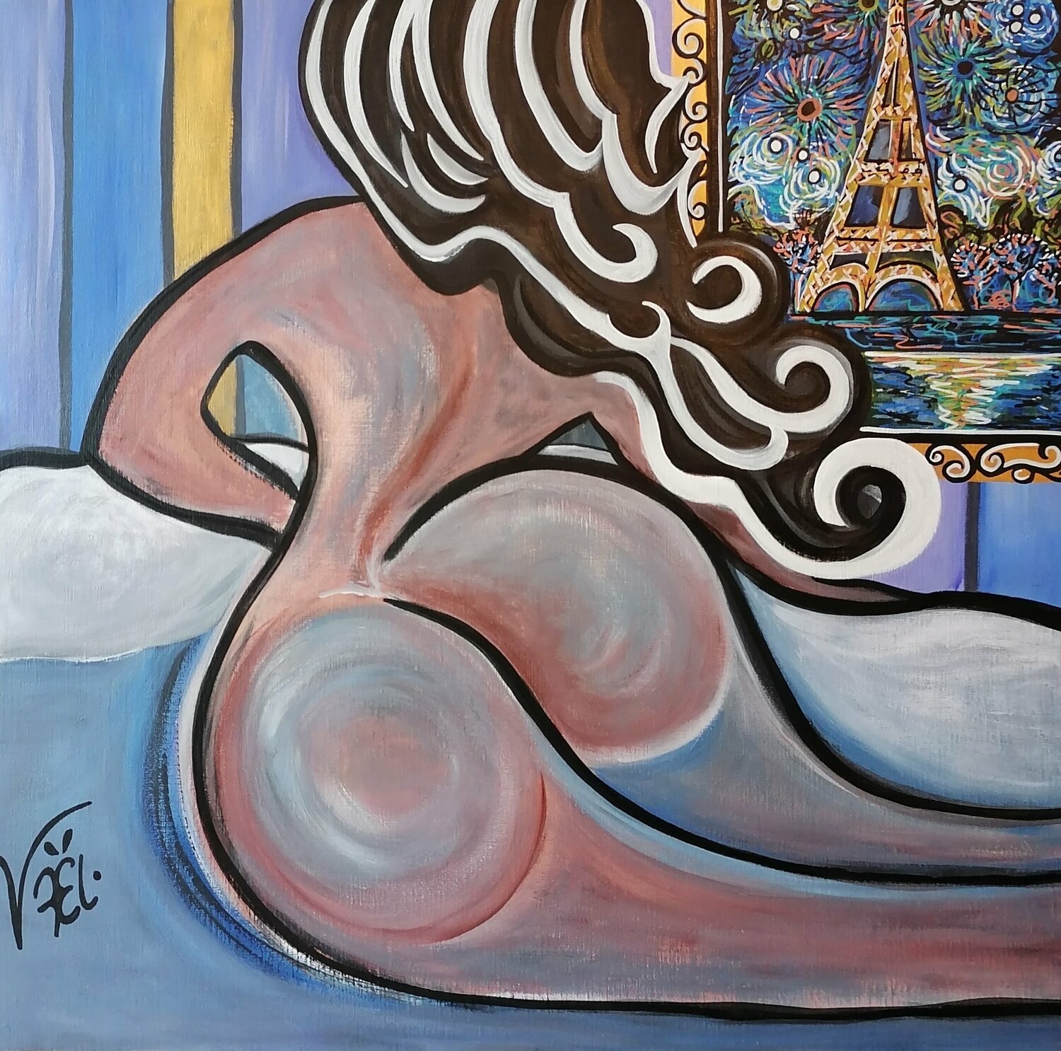 Love Contrefaçons Kaël Original painting for sale