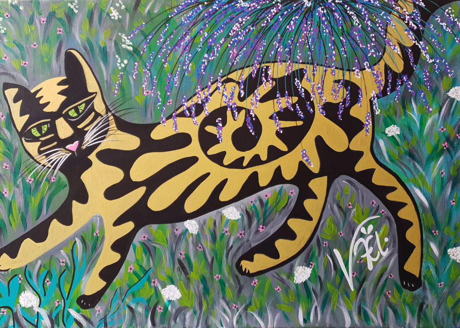 Matou au soleil Kaël Original painting for sale