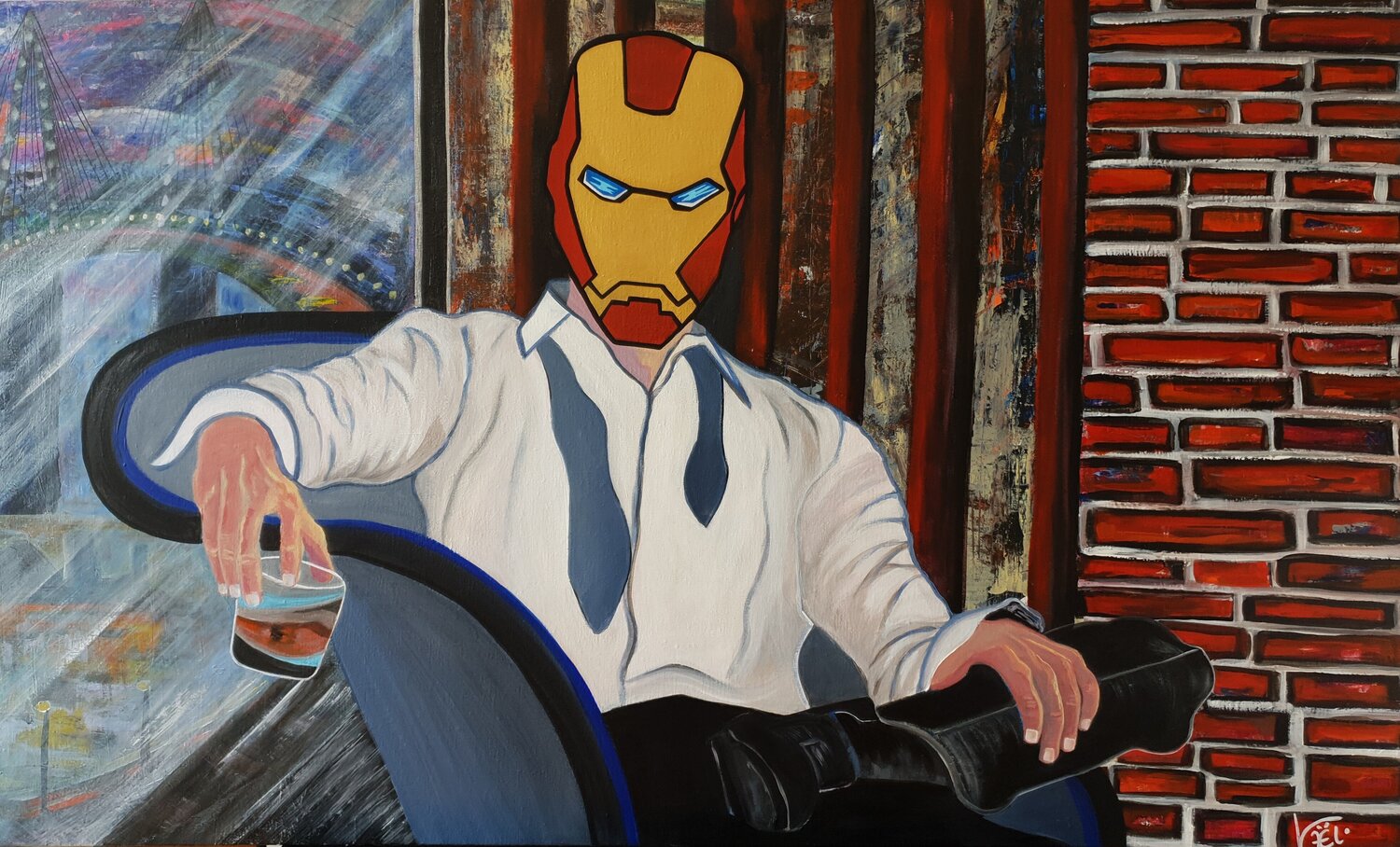 Iron Business Kaël Original painting for sale