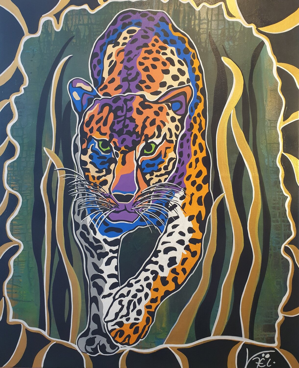 Divinement félin Kaël Original painting for sale