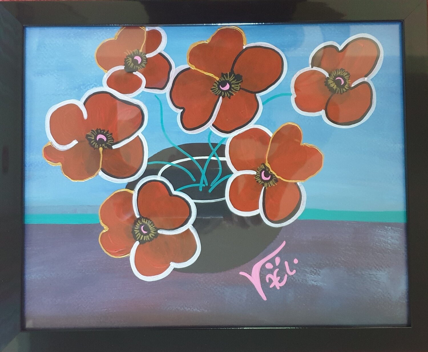 Romantics flowers Kaël Original painting for sale