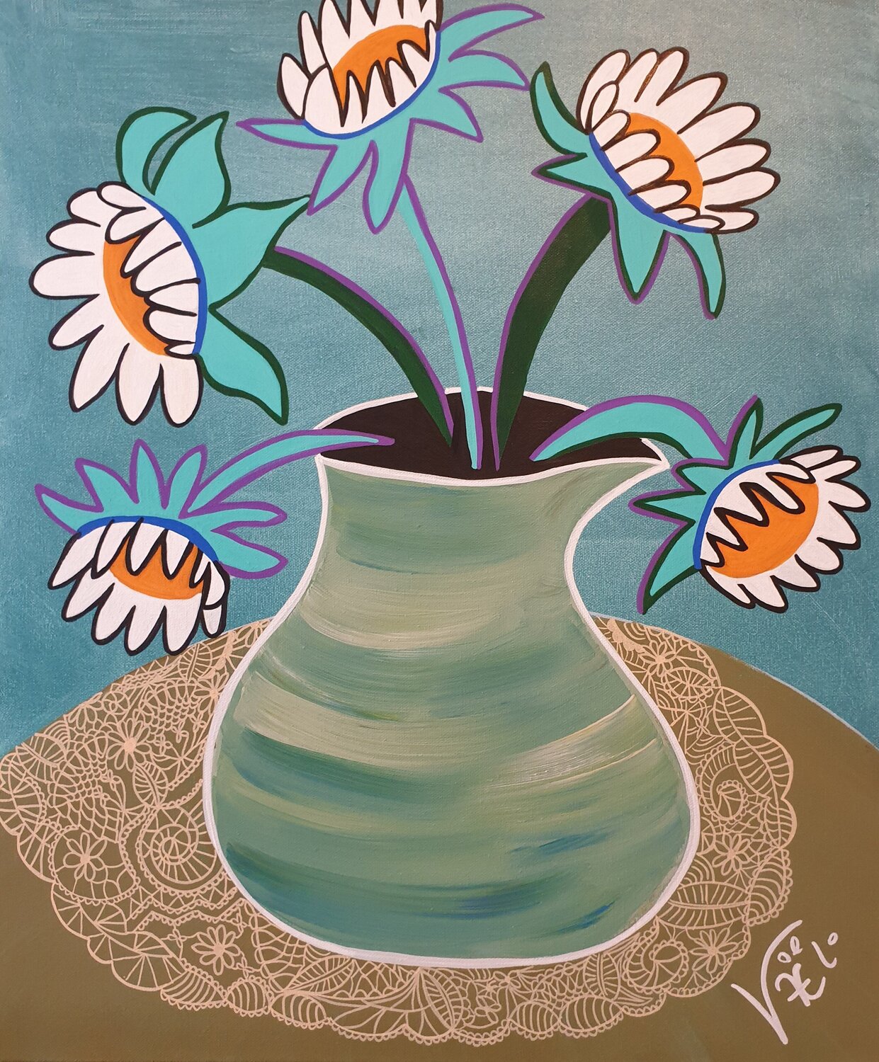 Simply Daisy Kaël Original painting for sale