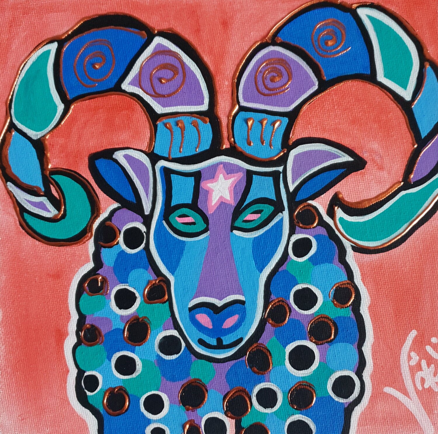 Astro Bélier Kaël Original painting for sale
