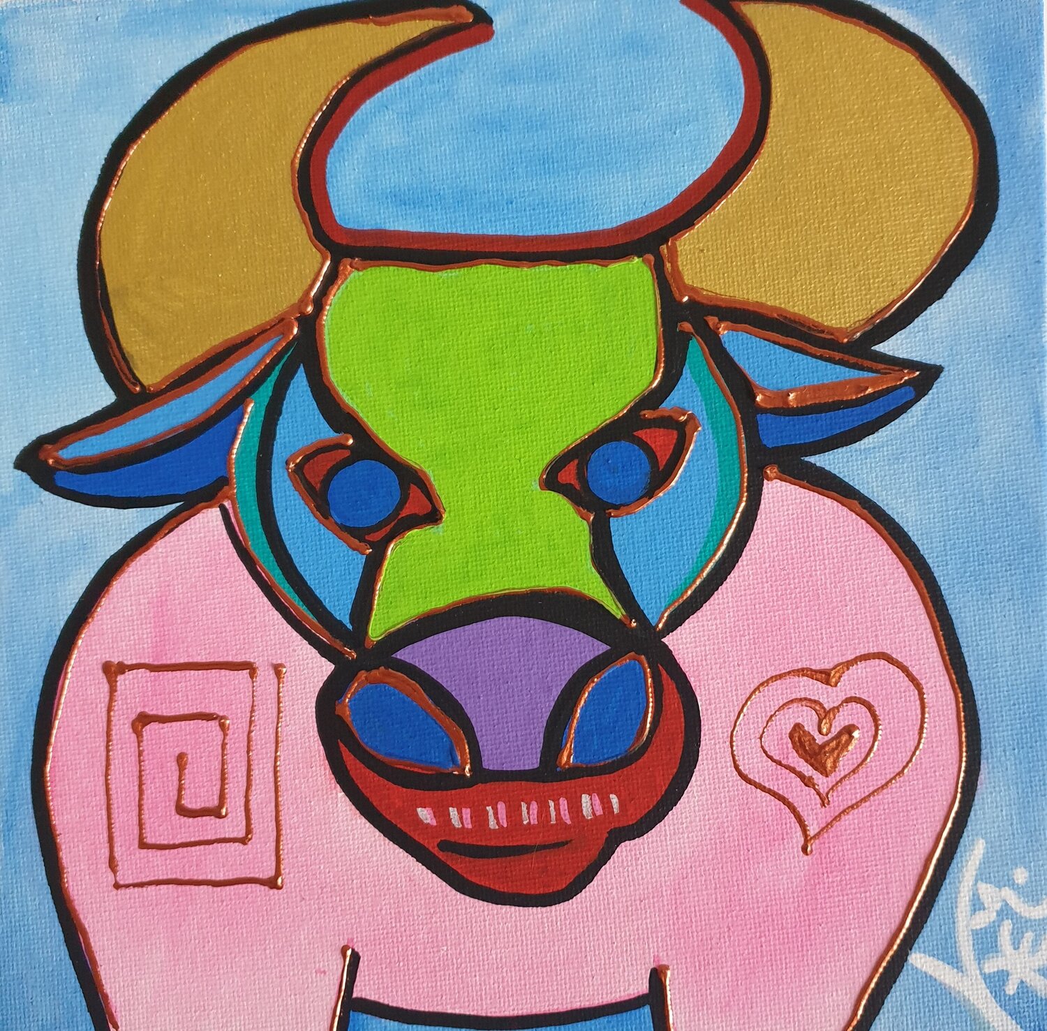 Astro Taureau Kaël Original painting for sale