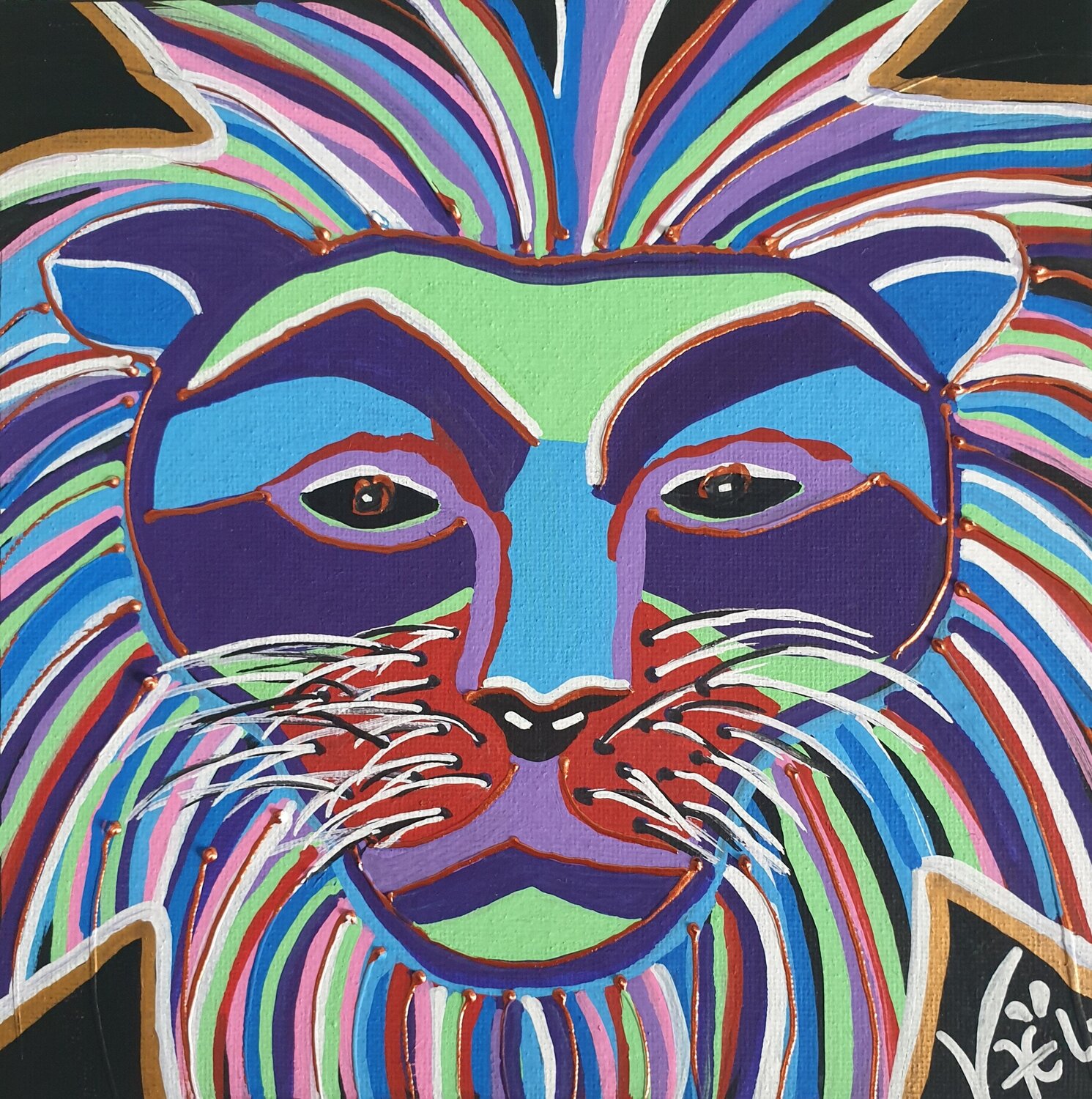 Astro Lion Kaël Original painting for sale