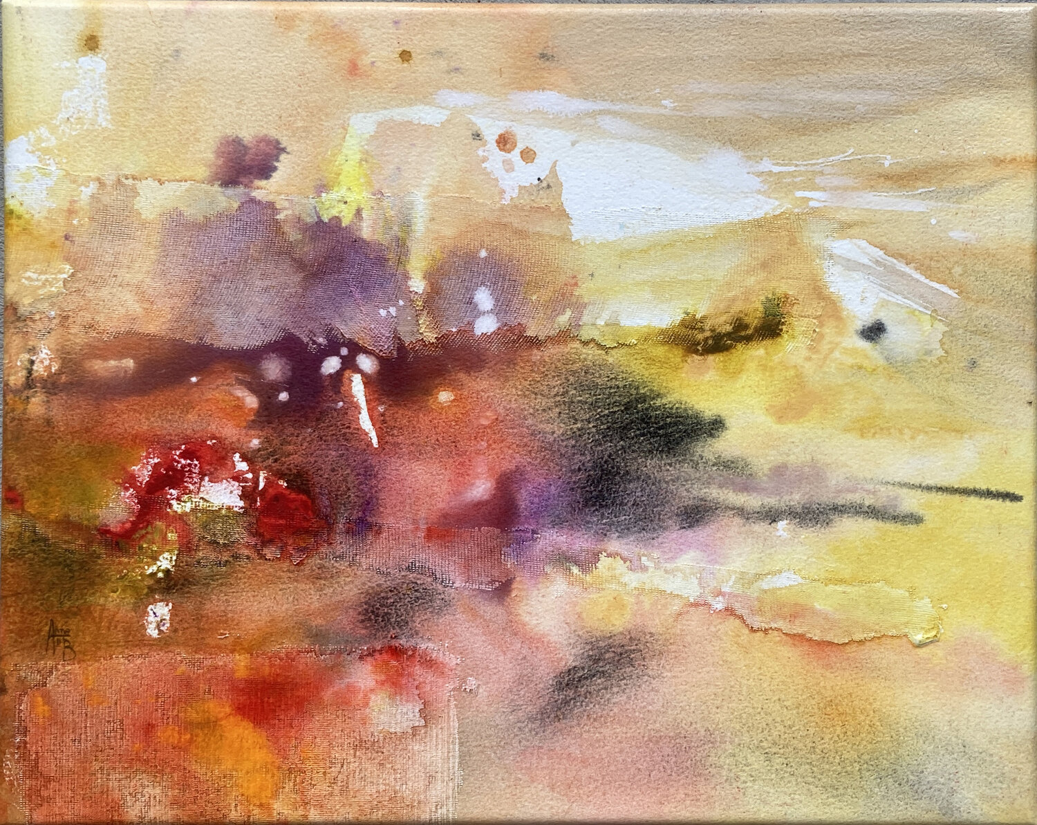 Naitre avec le printemps Anne Bironneau Original painting for sale