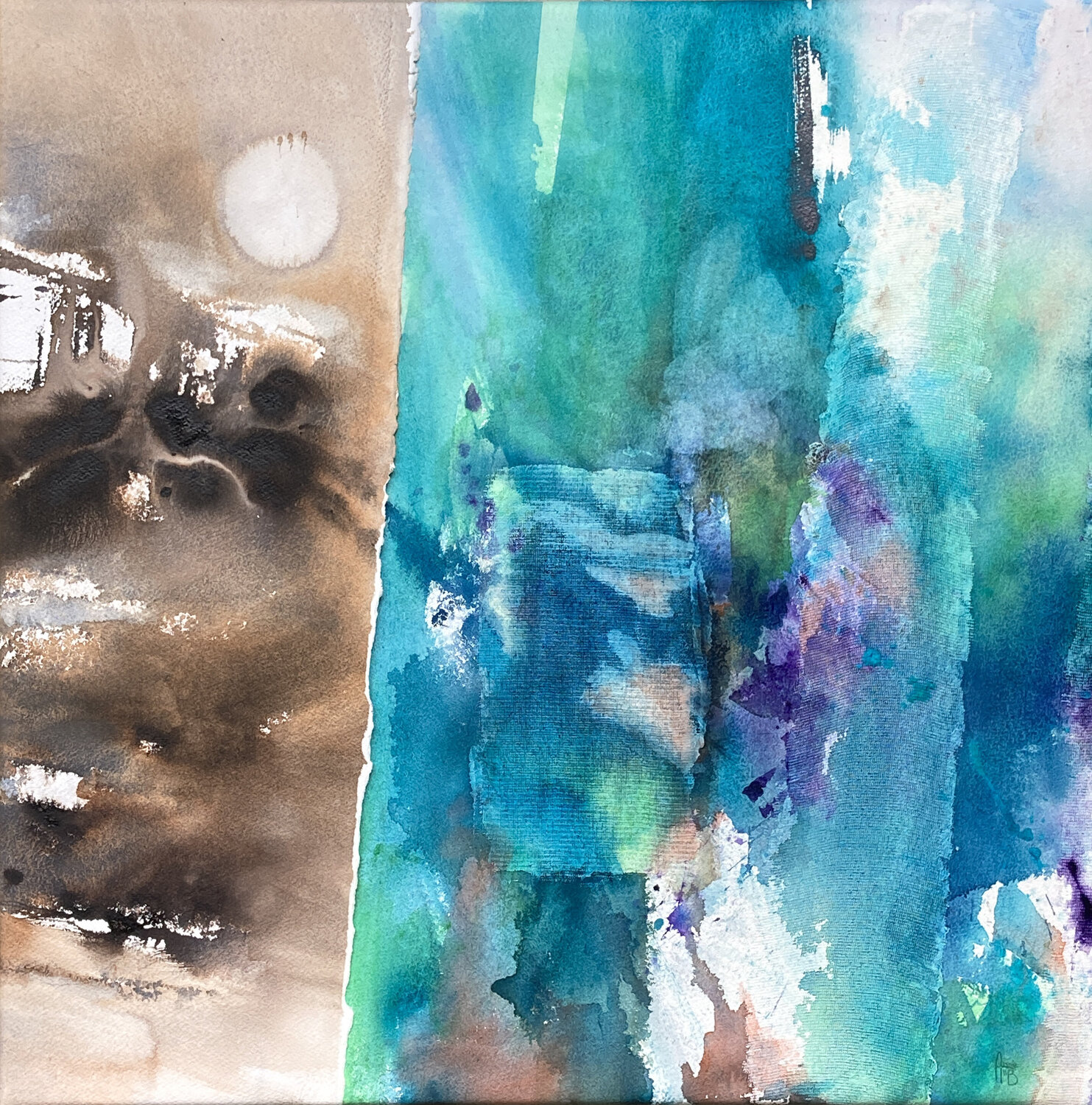 Lune blanche Anne Bironneau Original painting for sale