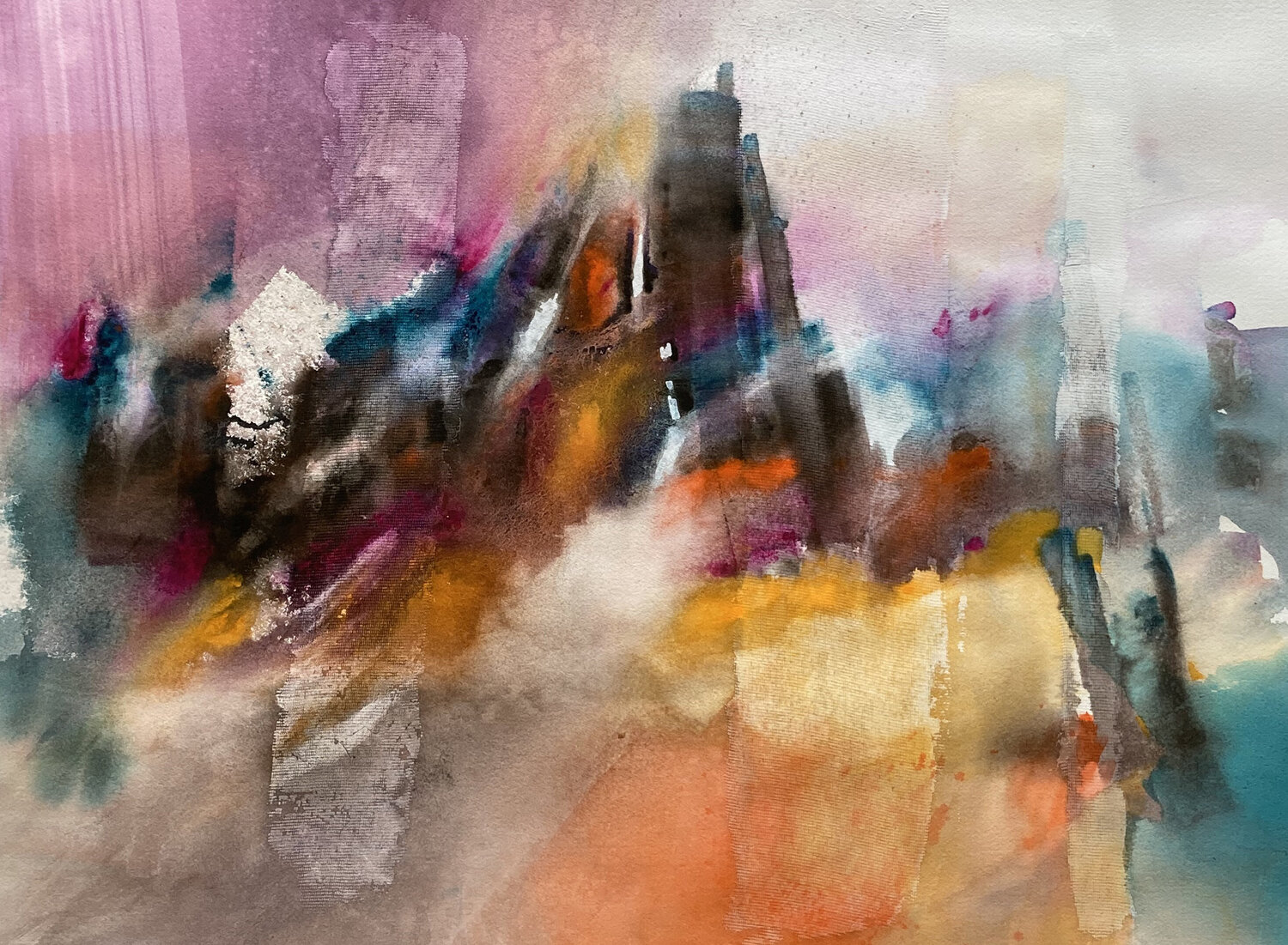 Fort fort lointain Anne Bironneau Original painting for sale
