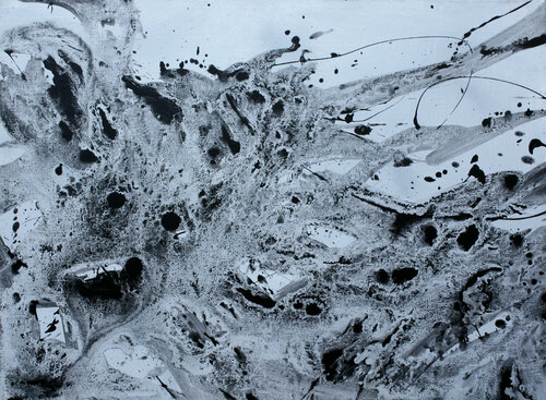 Combats primordiaux animaux by Odile CARITEAU, Painting for Sale on Select
