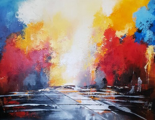 Promenade automnale by Maryse Kriloff, Painting for Sale on Select