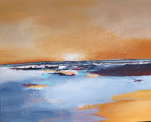 Promesse du soleil levant by Maryse Kriloff, Painting for Sale on Select