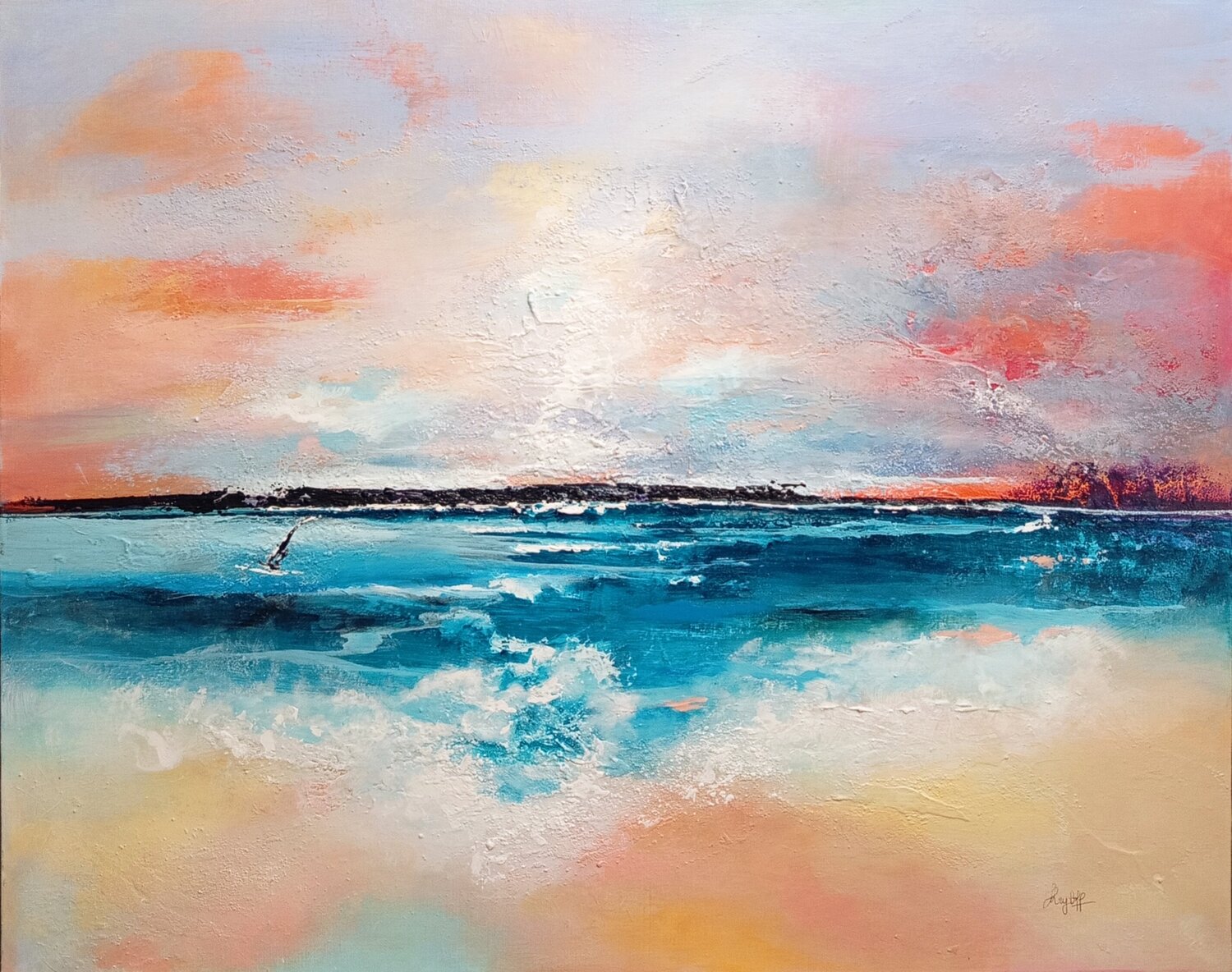 En quête de liberté Maryse Kriloff Original painting for sale