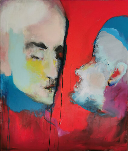 Das Rot by Tepe Kraus, Painting for Sale on Select