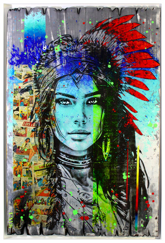 super indian girl #2 by Maxime Andriot, Painting for Sale on Select