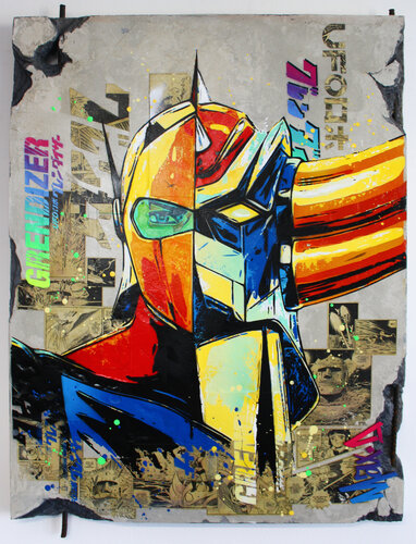 wall fragment "Goldorak #1 " by Maxime Andriot, Painting for Sale on Select