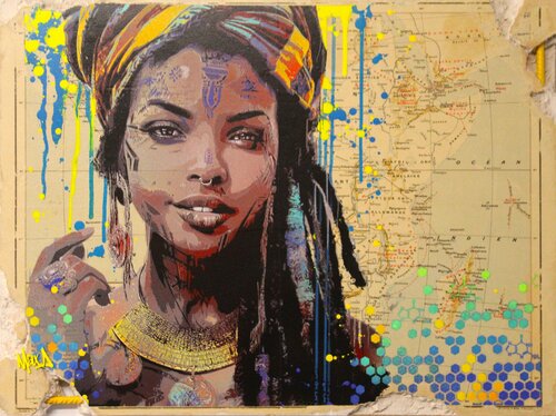 Africa 1901 by Maxime Andriot, Painting for Sale on Select