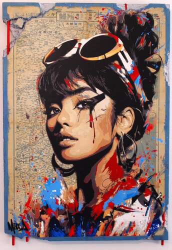 japan girl 1935 by Maxime Andriot, Painting for Sale on Select