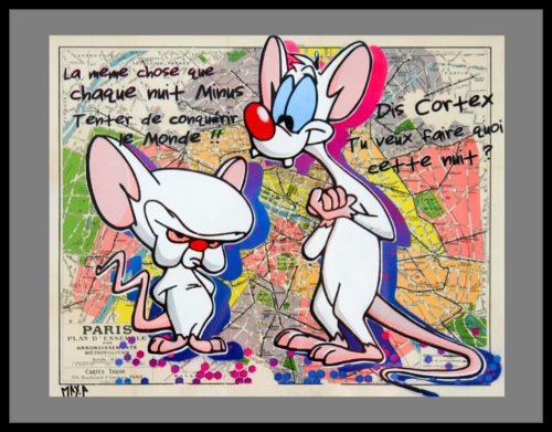Minus et Cortex by Maxime Andriot, Painting for Sale on Select