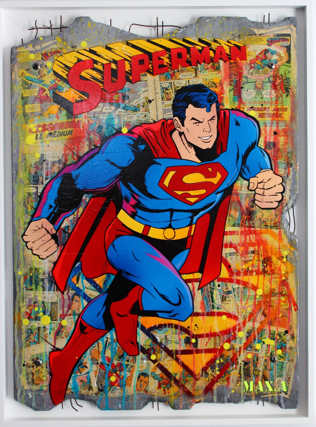 Superman fragment #1 Maxime Andriot Original painting for sale