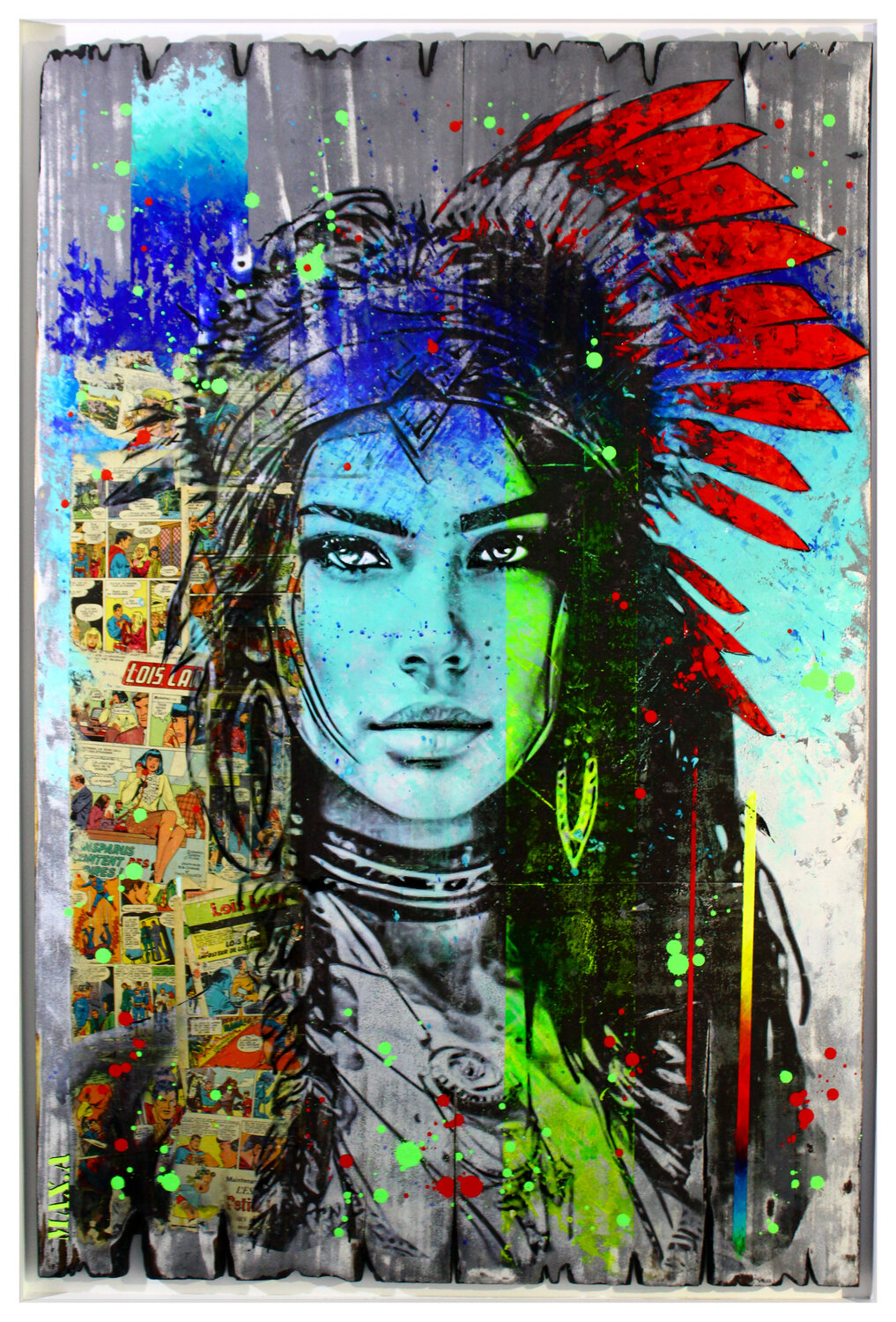 super indian girl #2 Maxime Andriot Original painting for sale