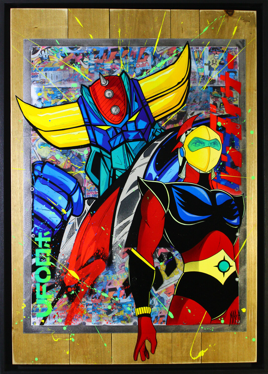 goldo et actarus 2022 Maxime Andriot Original painting for sale