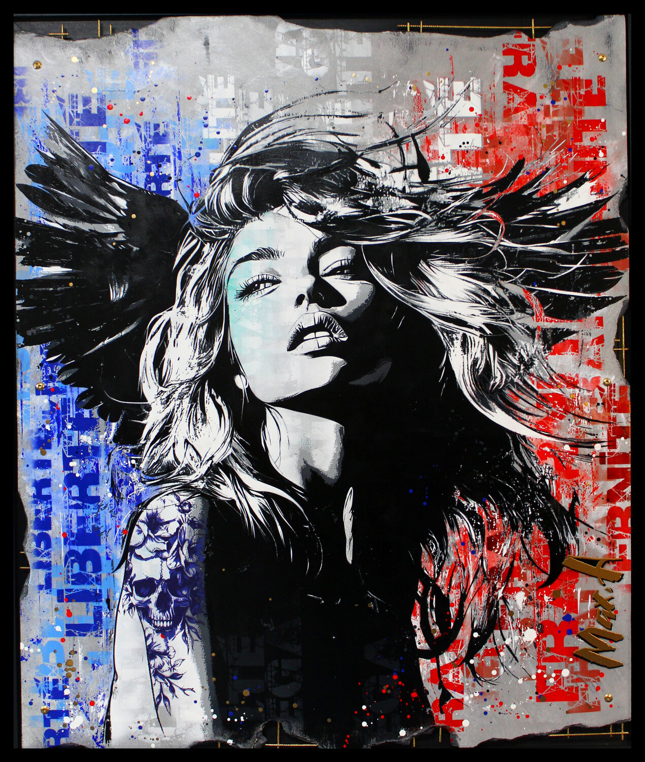 angel fragment  XXL #2 Maxime Andriot Original painting for sale