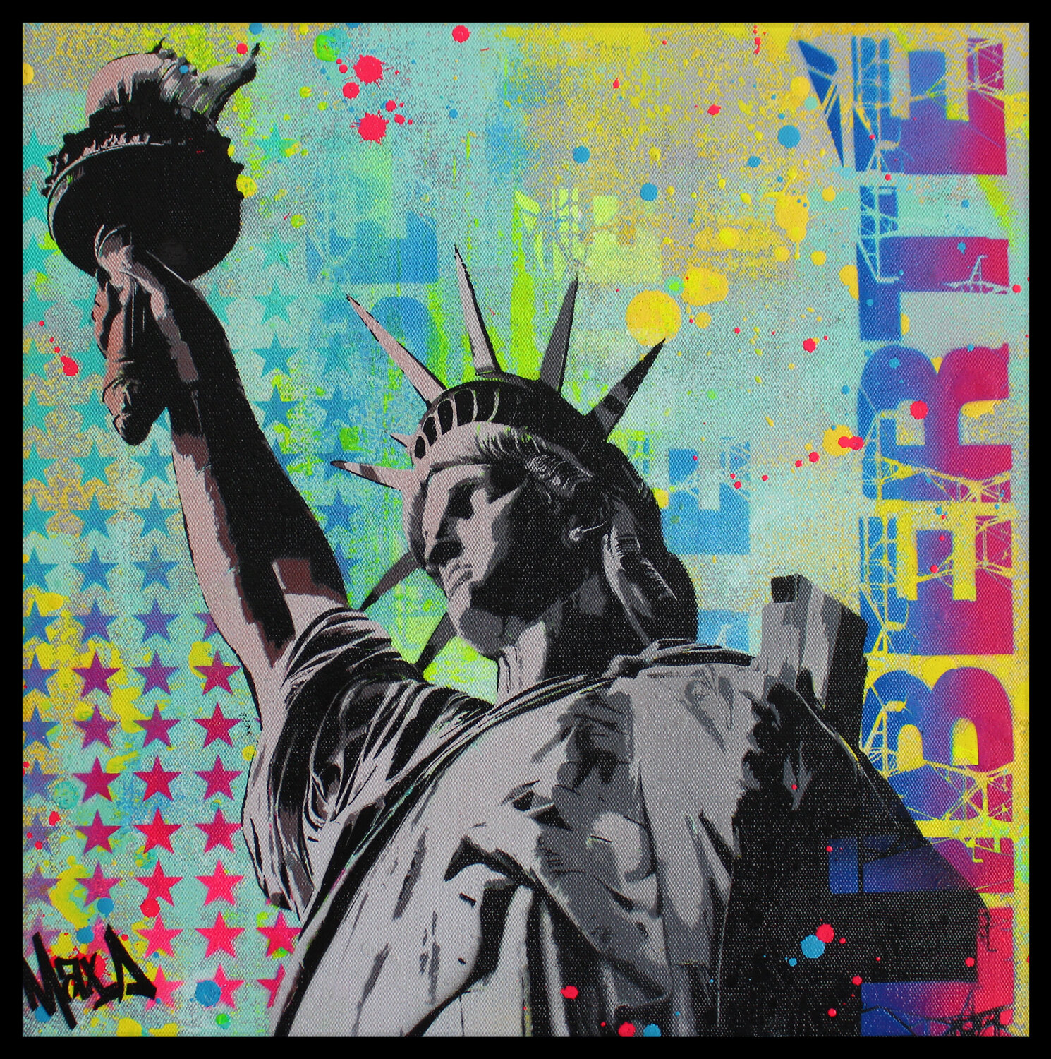 statue of liberty Maxime Andriot Original painting for sale