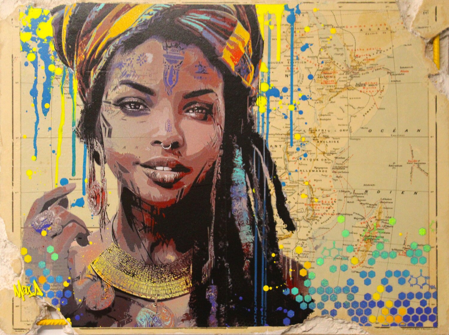 Africa 1901 Maxime Andriot Original painting for sale