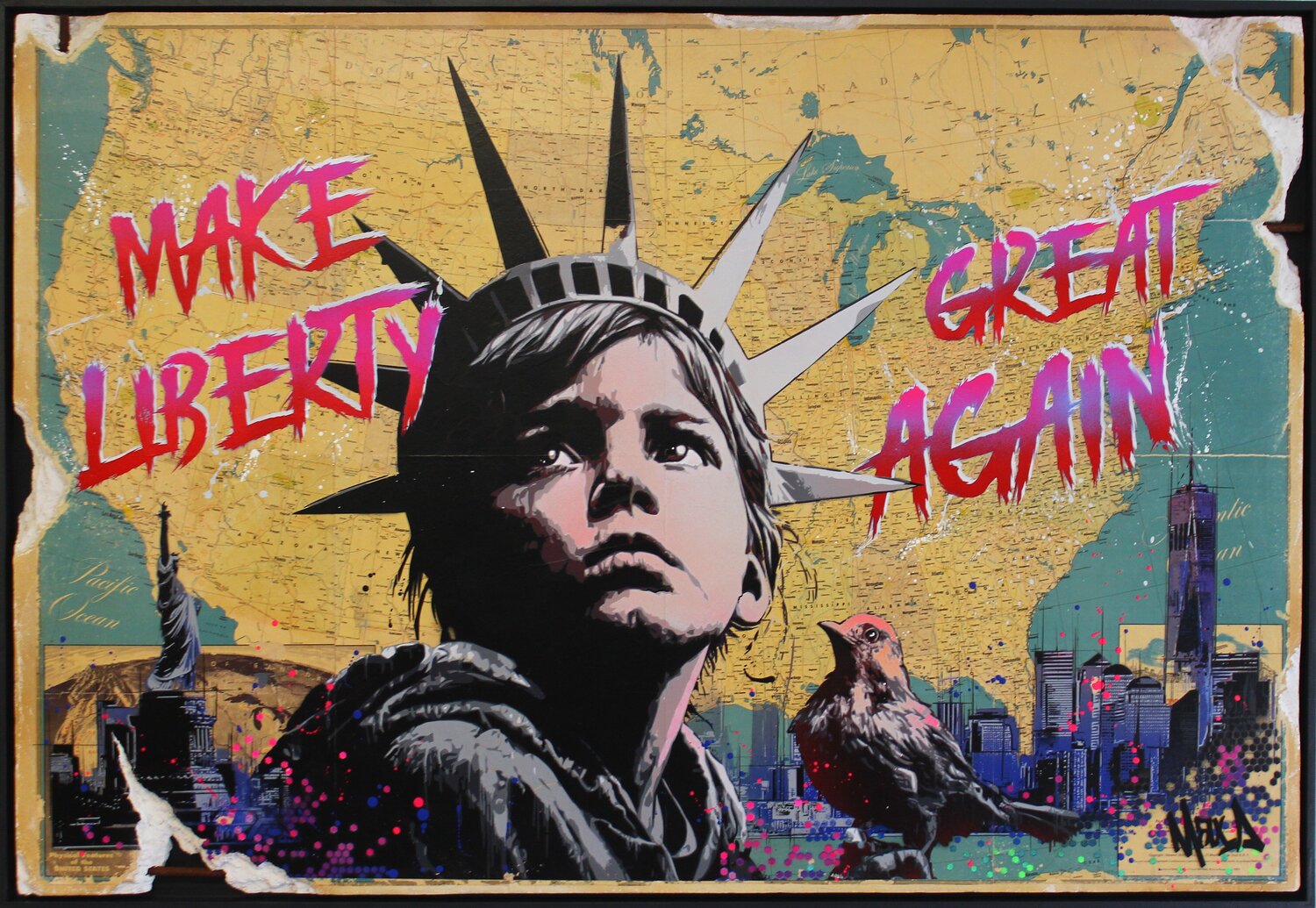 Make liberty #2 Maxime Andriot Original painting for sale