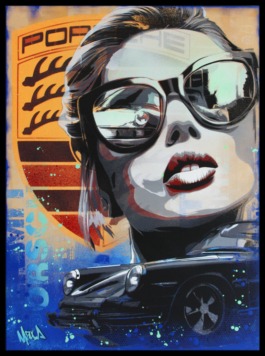 PORSCHE Maxime Andriot Original painting for sale