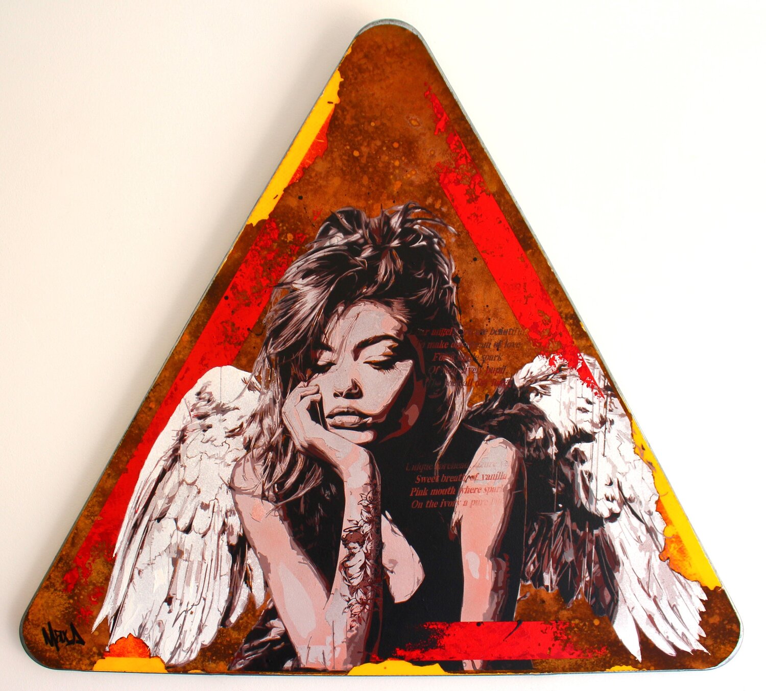 rust angel Maxime Andriot Original painting for sale