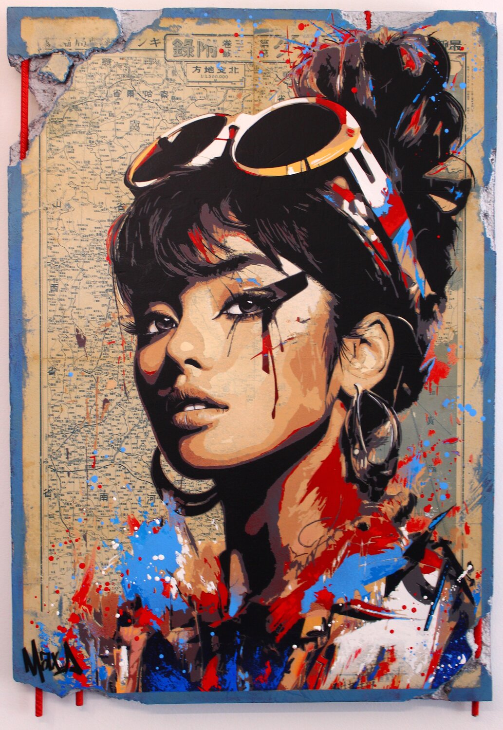 japan girl 1935 Maxime Andriot Original painting for sale