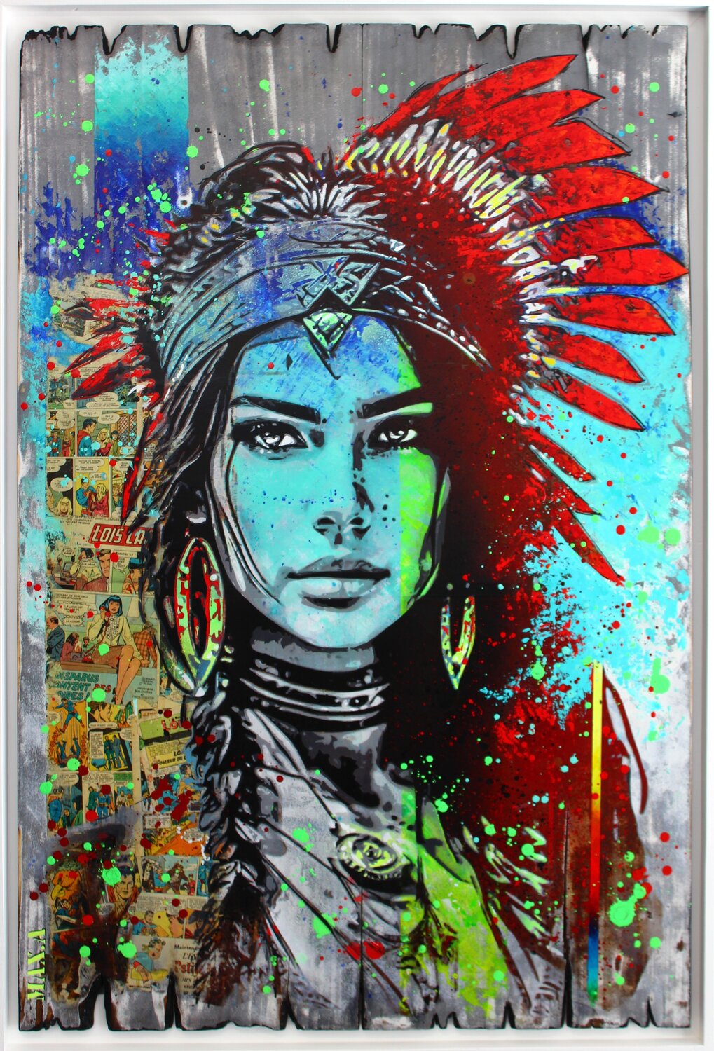 super indian girl #2 Maxime Andriot Original painting for sale