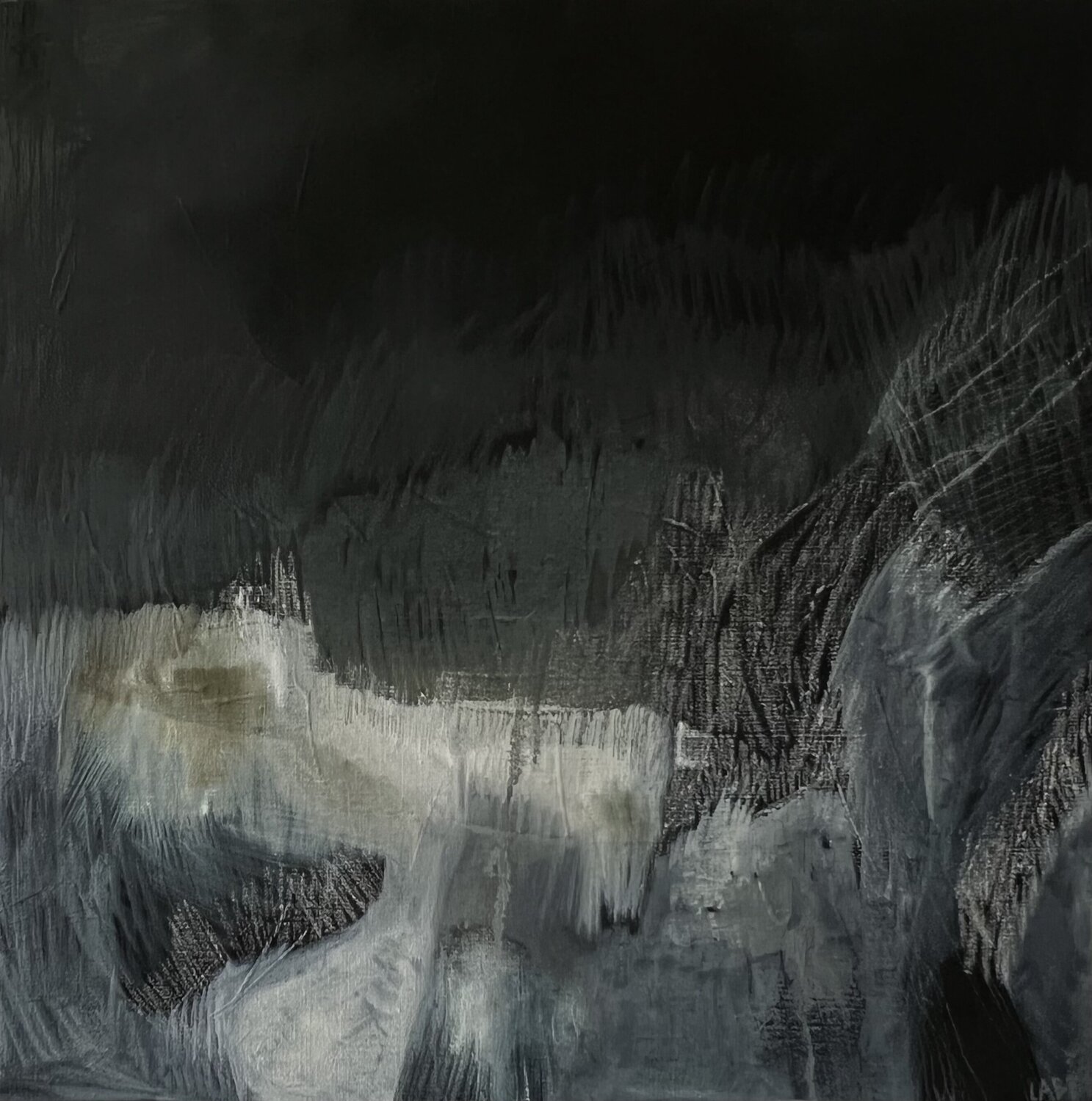 BLACK GRANIT LABB Original painting for sale