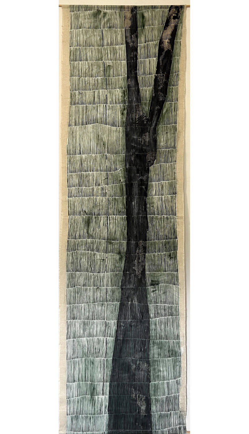 TREE GREEN LABB Original painting for sale