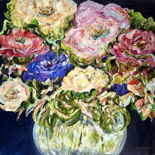 Blooming and Blushing by Darlene Winfield, Painting for Sale on Select