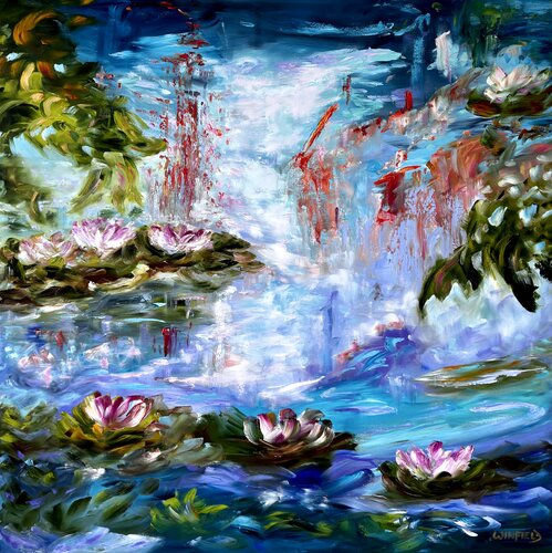 Dragonfly World by Darlene Winfield, Painting for Sale on Select