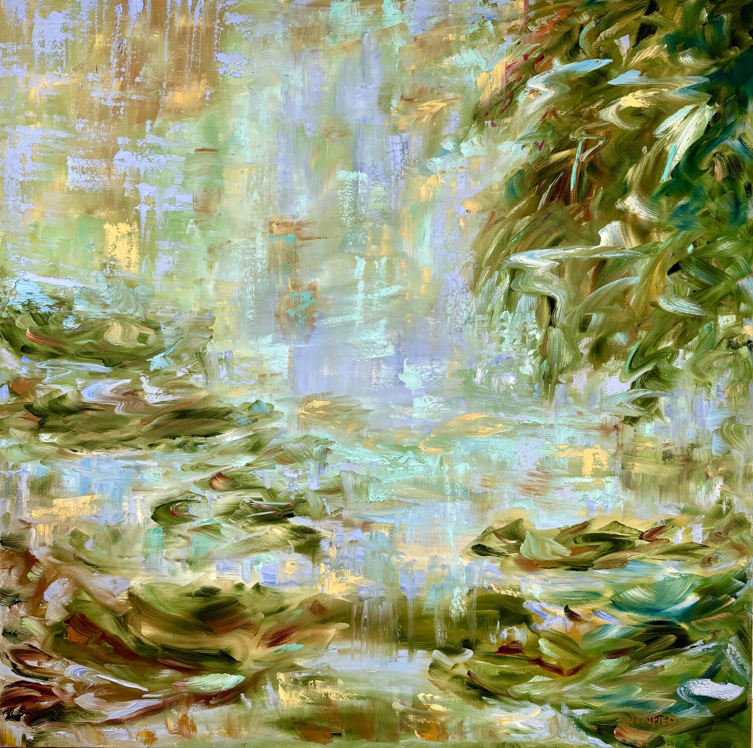 Champagne Darlene Winfield Original painting for sale