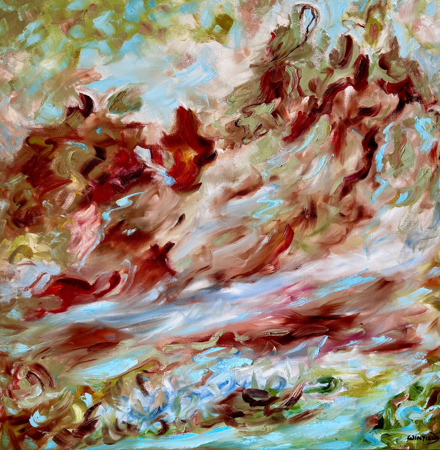 Autumn Burst Darlene Winfield Original painting for sale