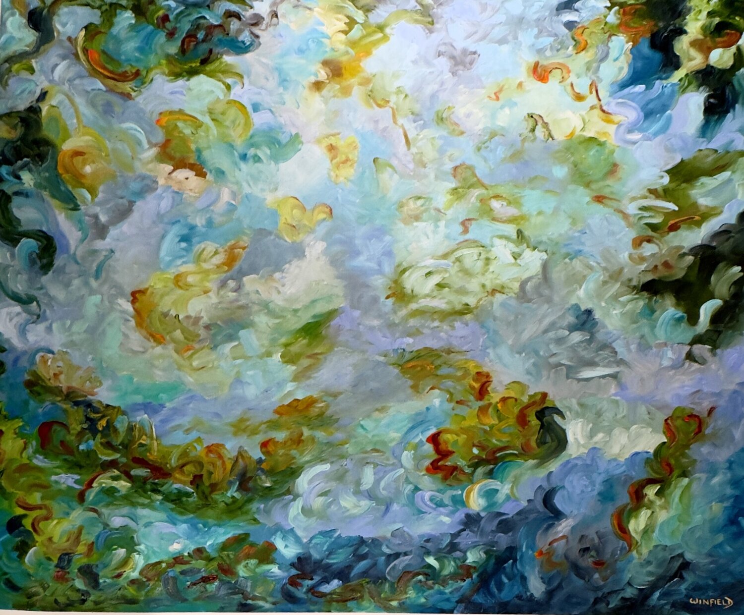 Watching it All Darlene Winfield Original painting for sale
